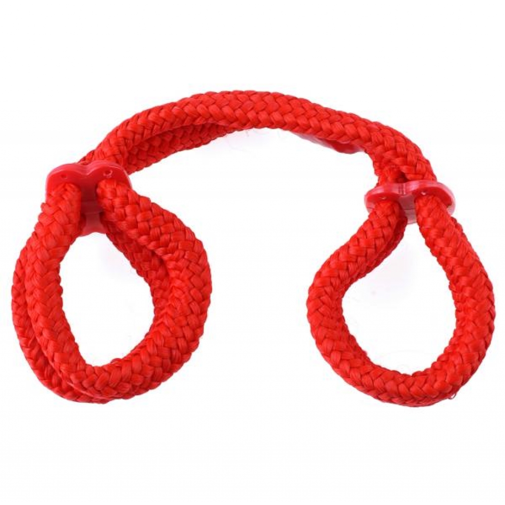 Fetish Fantasy Silk Rope Love Cuffs Red - Pipedream