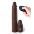 Fantasy X-tensions Elite 9in Sleeve W/ Vibrating Plug Brown - Pipedream Products