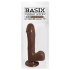 Basix Dong Suction Cup 7.5 Inch Brown - Pipedream
