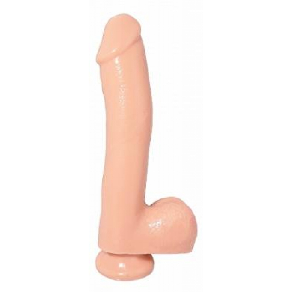 Basix Rubber Works 10 inches Dong Suction Cup Beige - Pipedream