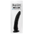 Basix Rubber 7 inches Slim Dong With Suction Cup Black - Pipedream