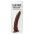 Basix Rubber 7 inches Slim Dong With Suction Cup Brown - Pipedream