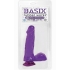 Basix Rubber Works 6 inches Dong Suction Cup Purple - Pipedream