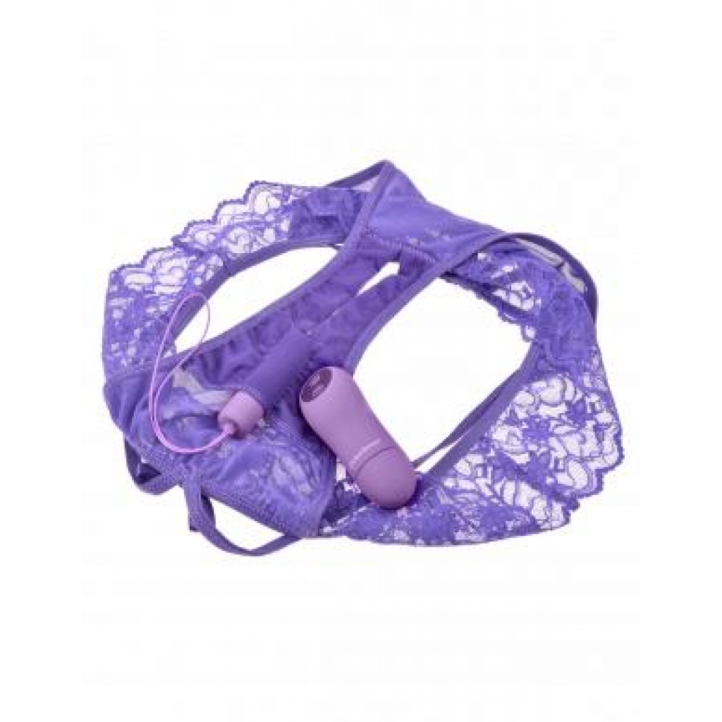 Fantasy For Her Crotchless Panty Thrill-Her O/S Purple - Pipedream 
