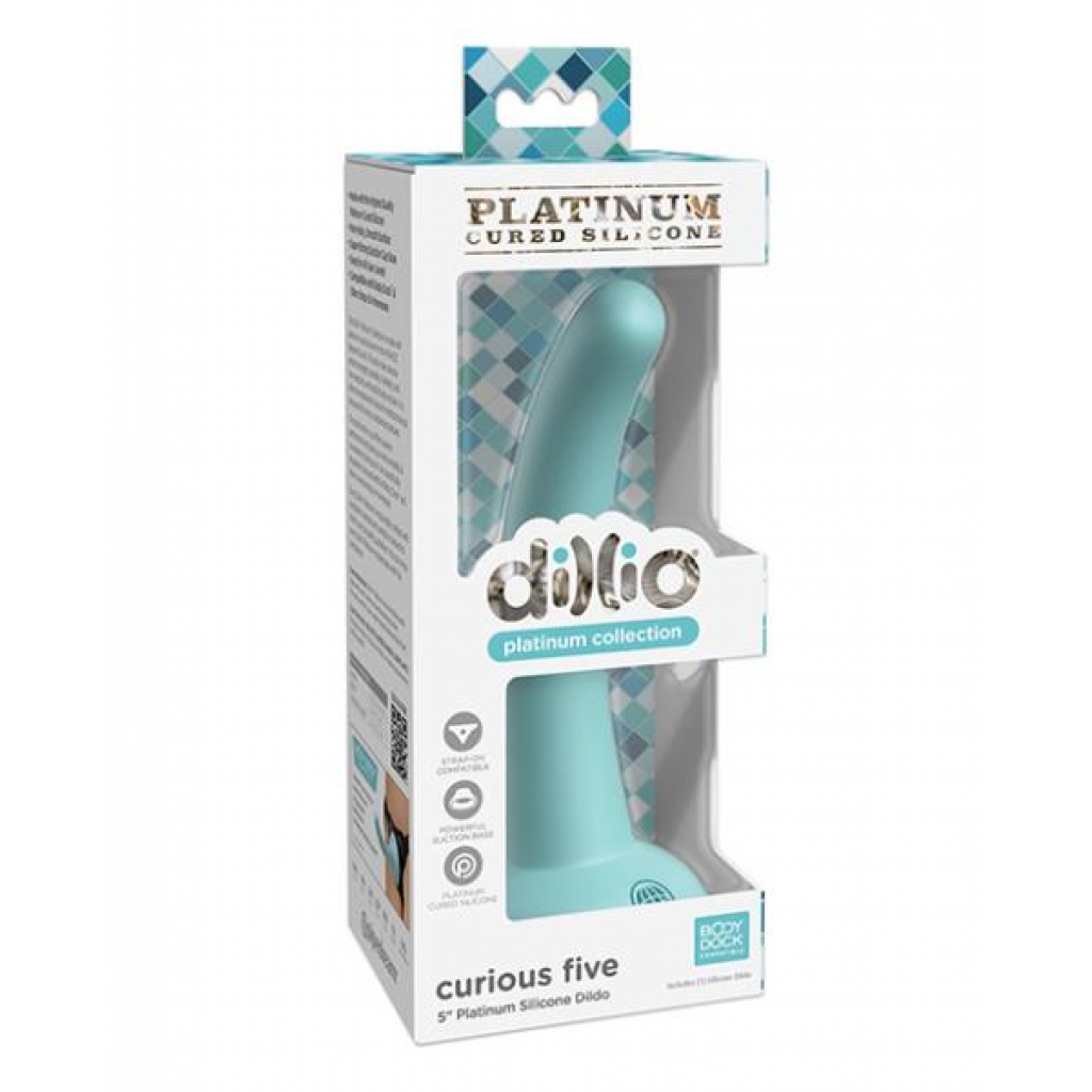 Dillio Platinum 5in Curious Five Teal - Pipedream Products