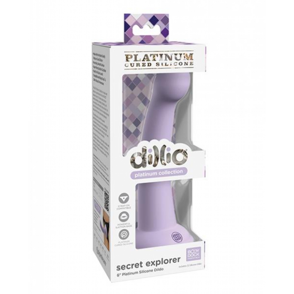 Dillio Platinum 6in Secret Explorer Purple - Pipedream Products