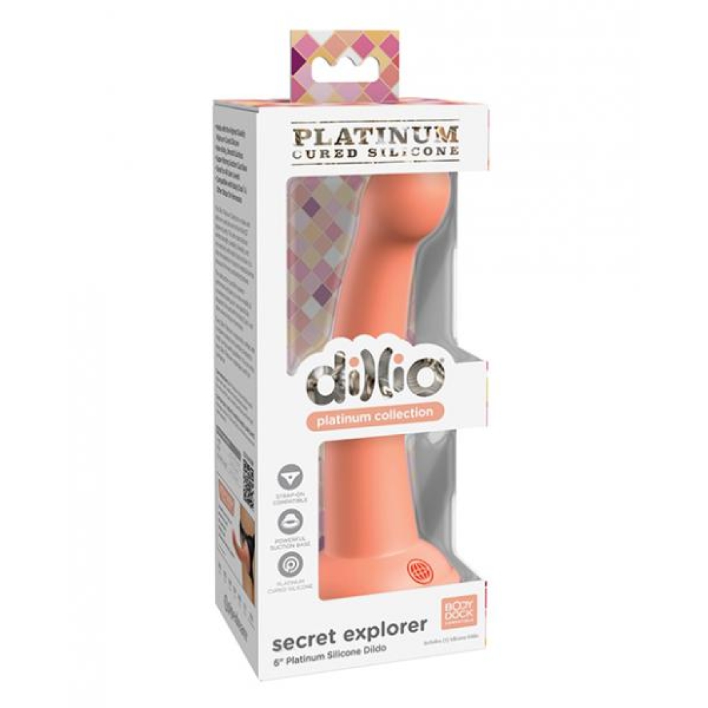 Dillio Platinum 6in Secret Explorer Peach - Pipedream Products