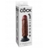 King Cock 6 inches Cock Brown Vibrating Dildo - Pipedream