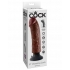 King Cock 8 inches Vibrating Dildo Brown - Pipedream