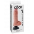 King Cock 8 inches Vibrating Cock with Balls Beige - Pipedream