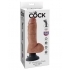 King Cock 8 inches Vibrating Tan Dildo with Balls - Pipedream 