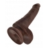 King Cock 6 inches Cock with Balls Brown Dildo - Pipedream 