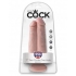 King Cock 7 inches Two Cocks One Hole Beige Dildo - Pipedream 