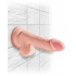 King Cock Triple Density 6.5 inches Dildo with Balls Beige - Pipedream