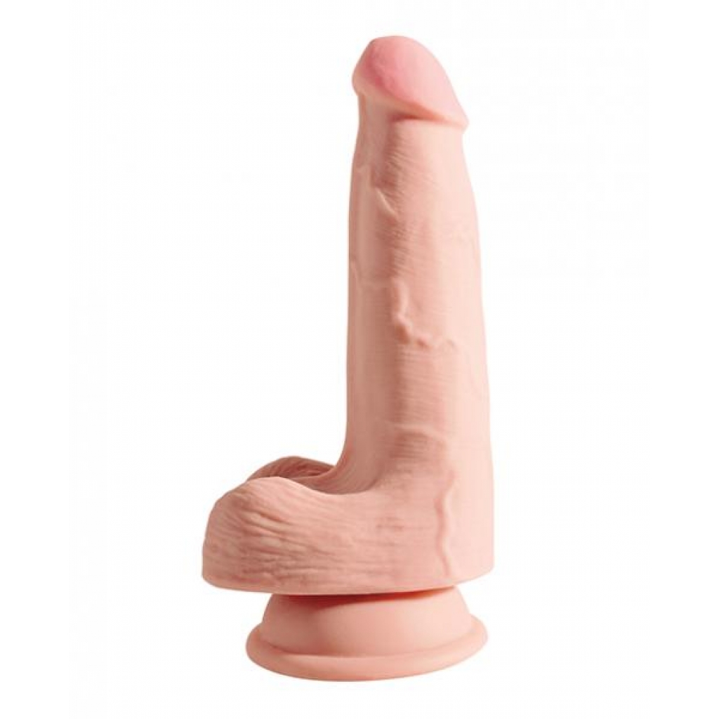 King Cock Triple Density 5 inches Dildo with Balls Beige - Pipedream 