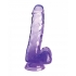 King Cock Clear 6in W/ Balls Purple - Pipedream Products