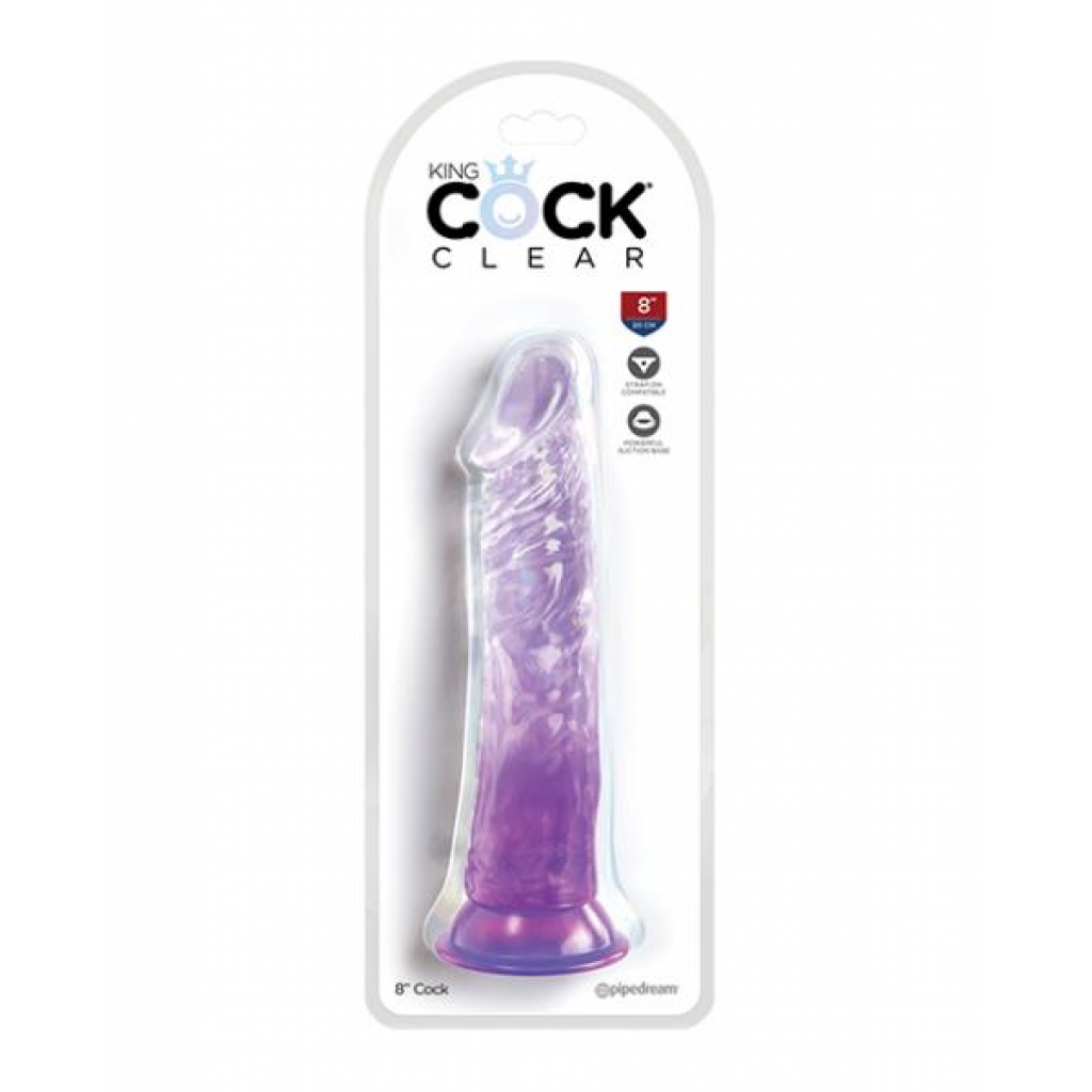 King Cock Clear 8in Pink - Pipedream Products