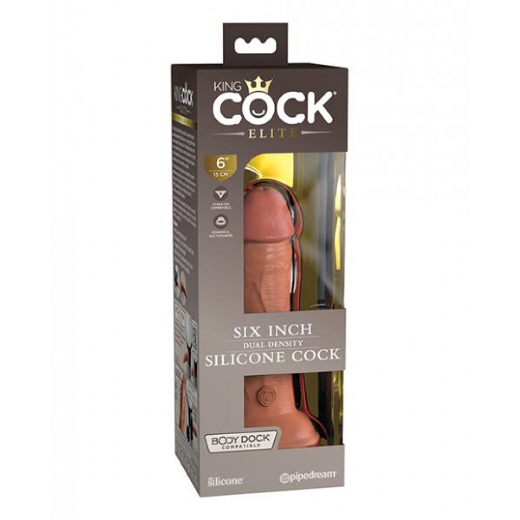 King Cock Elite 6 In Dual Density Tan - Pipedream Products