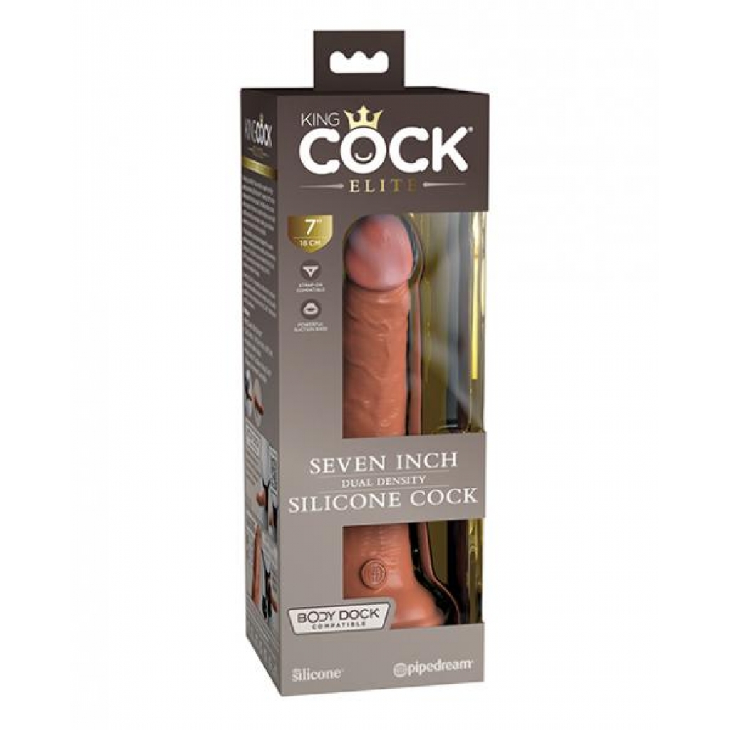 King Cock Elite 7 In Dual Density Tan - Pipedream Products