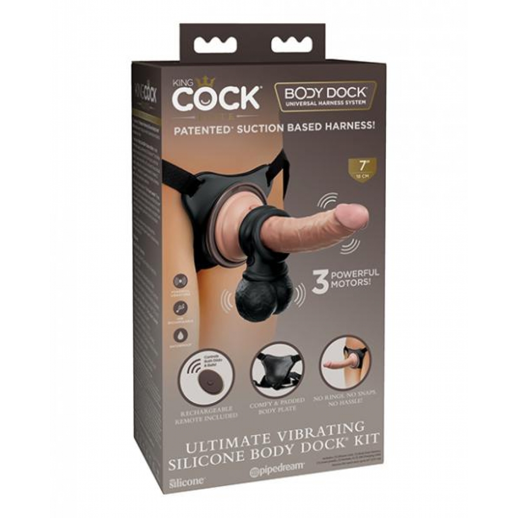 King Cock Elite Ultimate Vibrating Body Dock Kit - Pipedream Products