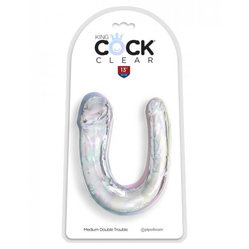 King Cock Clear Medium Double Trouble - Pipedream Products