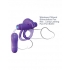 Fantasy C-Ringz Remote Rabbit Ring Purple - Pipedream