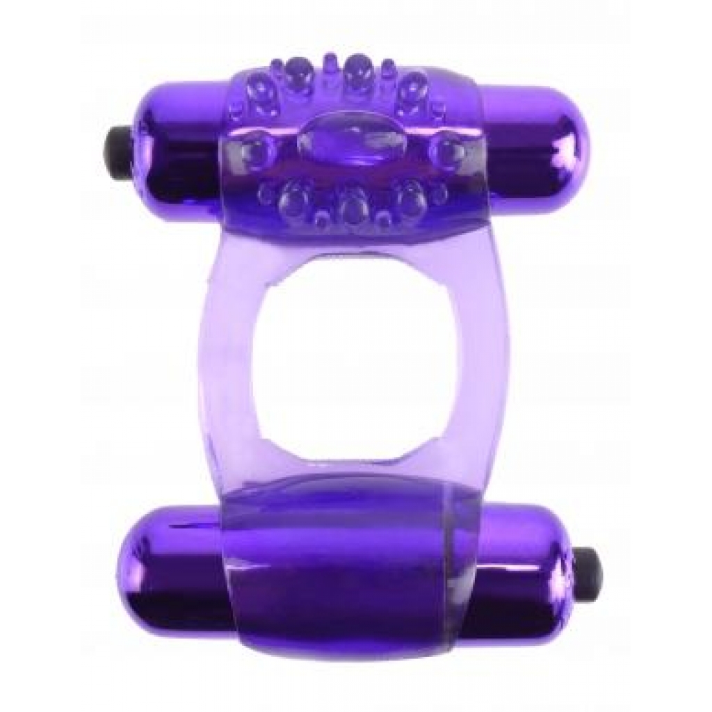 Fantasy C Ringz Duo Vibrating Super Ring Purple - Pipedream 