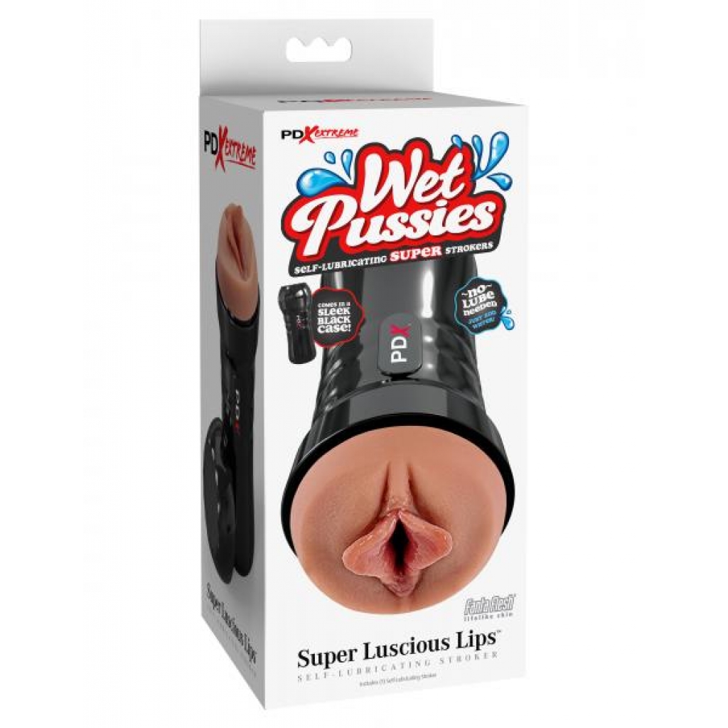 Pdx Extreme Wet Pussies Super Luscious Lips Brown - Pipedream Products