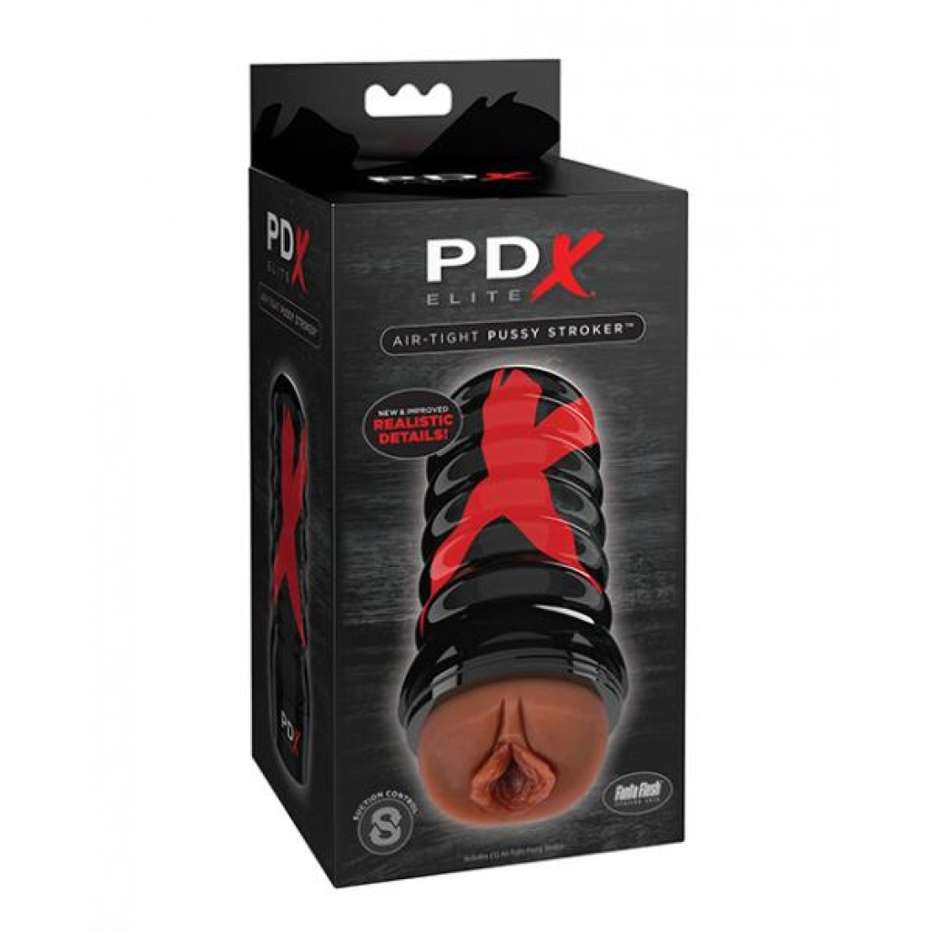 Pdx Elite Air Tight Pussy Stroker Brown/black - Pipedream Products