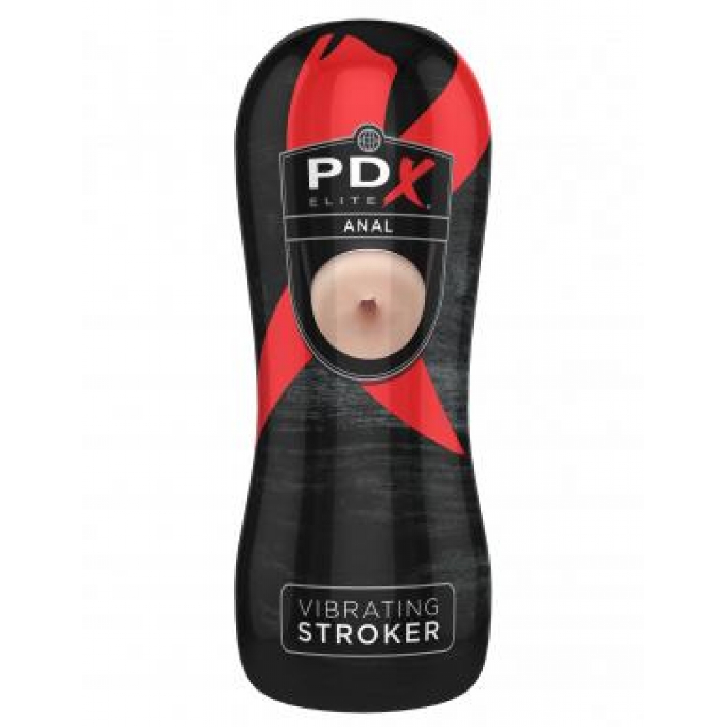 PDX Elite Vibrating Anal Stroker Beige - Pipedream