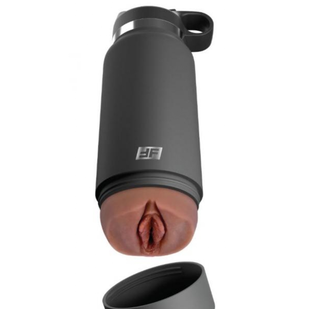 Pdx Plus Fuck Flask Secret Delight Discreet Stroker Grey Bottle Brown - Pipedream Products