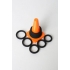Play Zone Kit Black 9 Rings and Storage Cone - Perfect Fit Brand