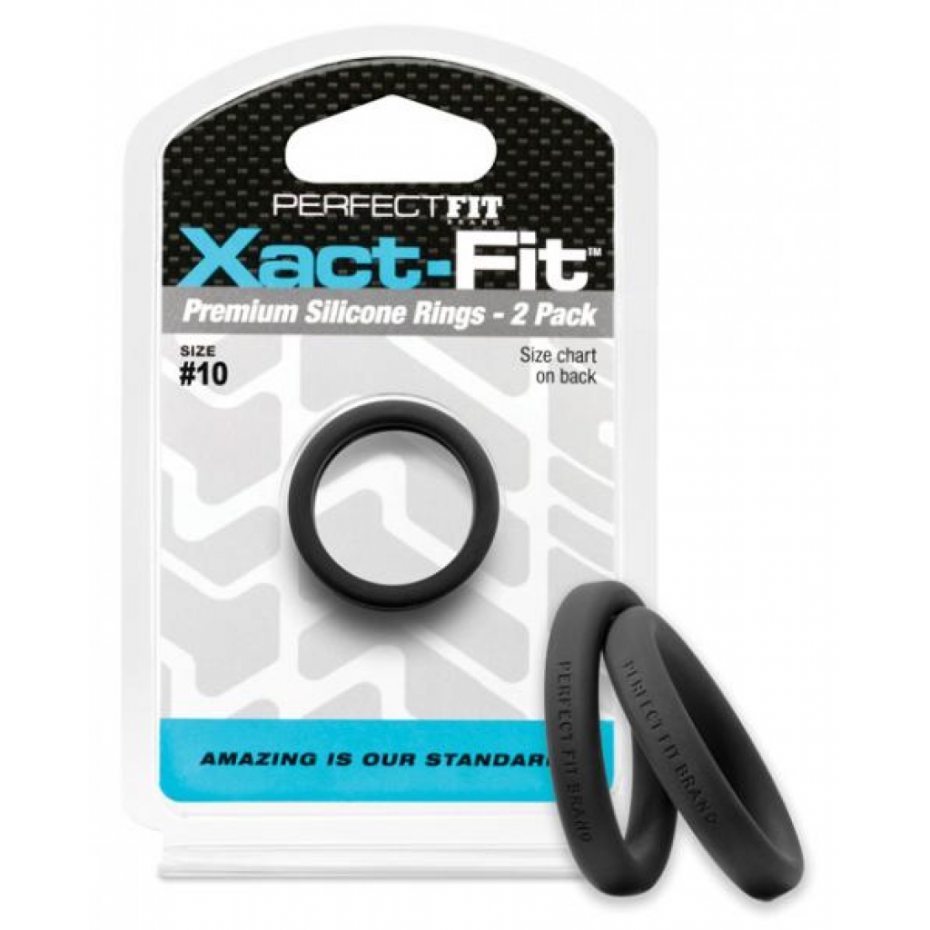Perfect Fit Xact-Fit #10 Black Pack Of 2 Rings - Perfect Fit Brand