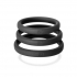 Xact-Fit Silicone Rings #20, #21, #22 Black - Perfect Fit Brand