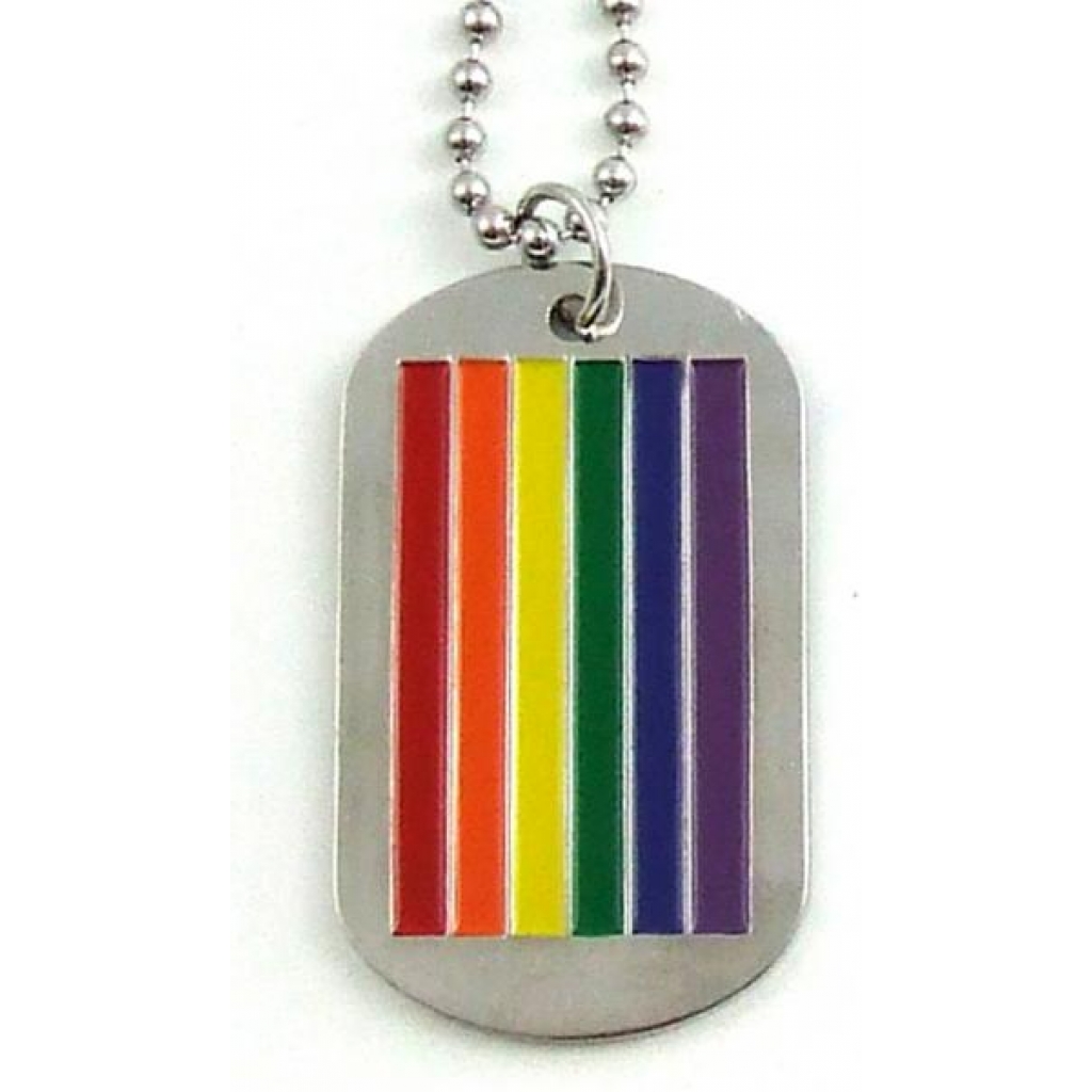Gaysentials Rainbow Dog Tag Necklace - Phs International