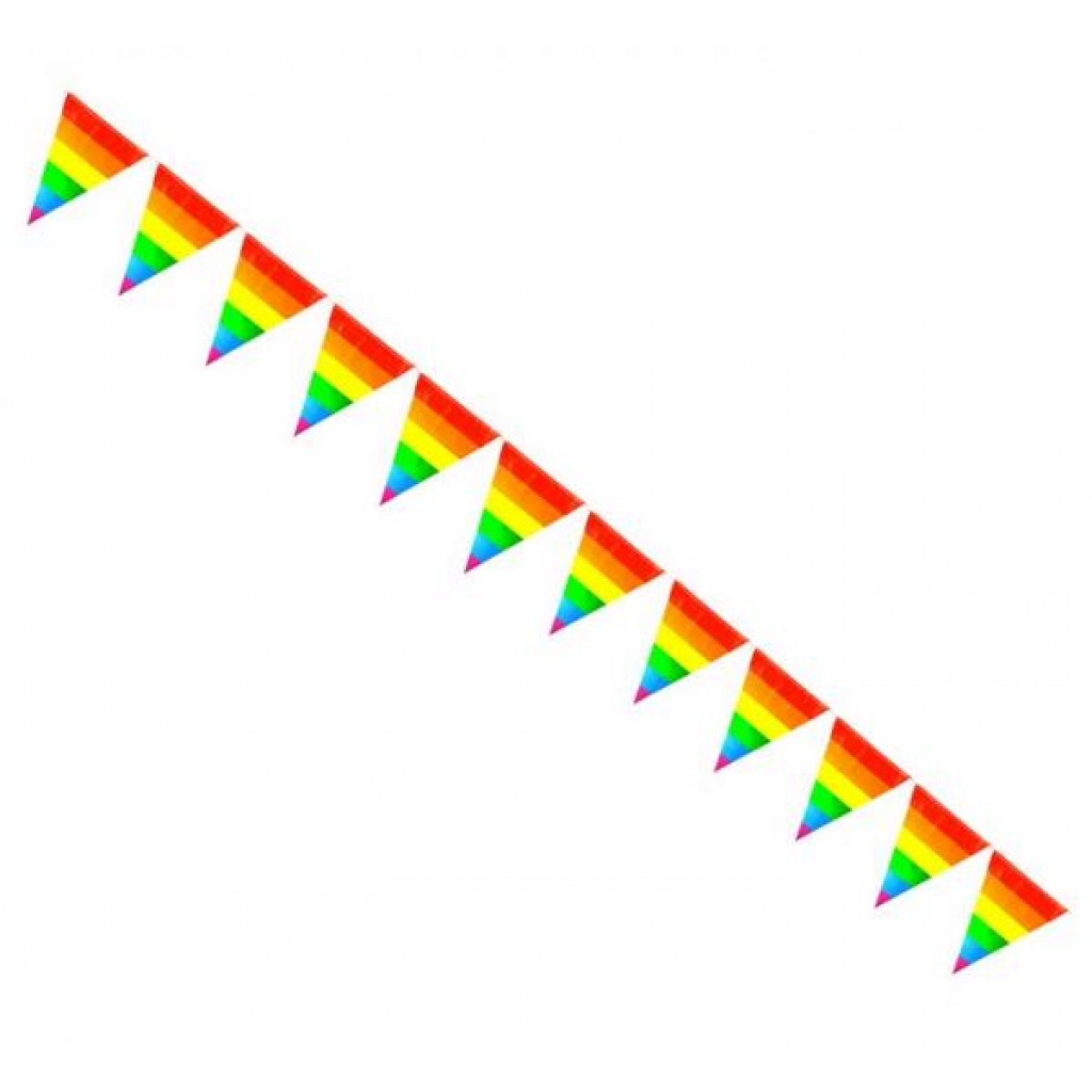 Gaysentials Rainbow Striped Pennants Decoration 12 Feet - Phs International