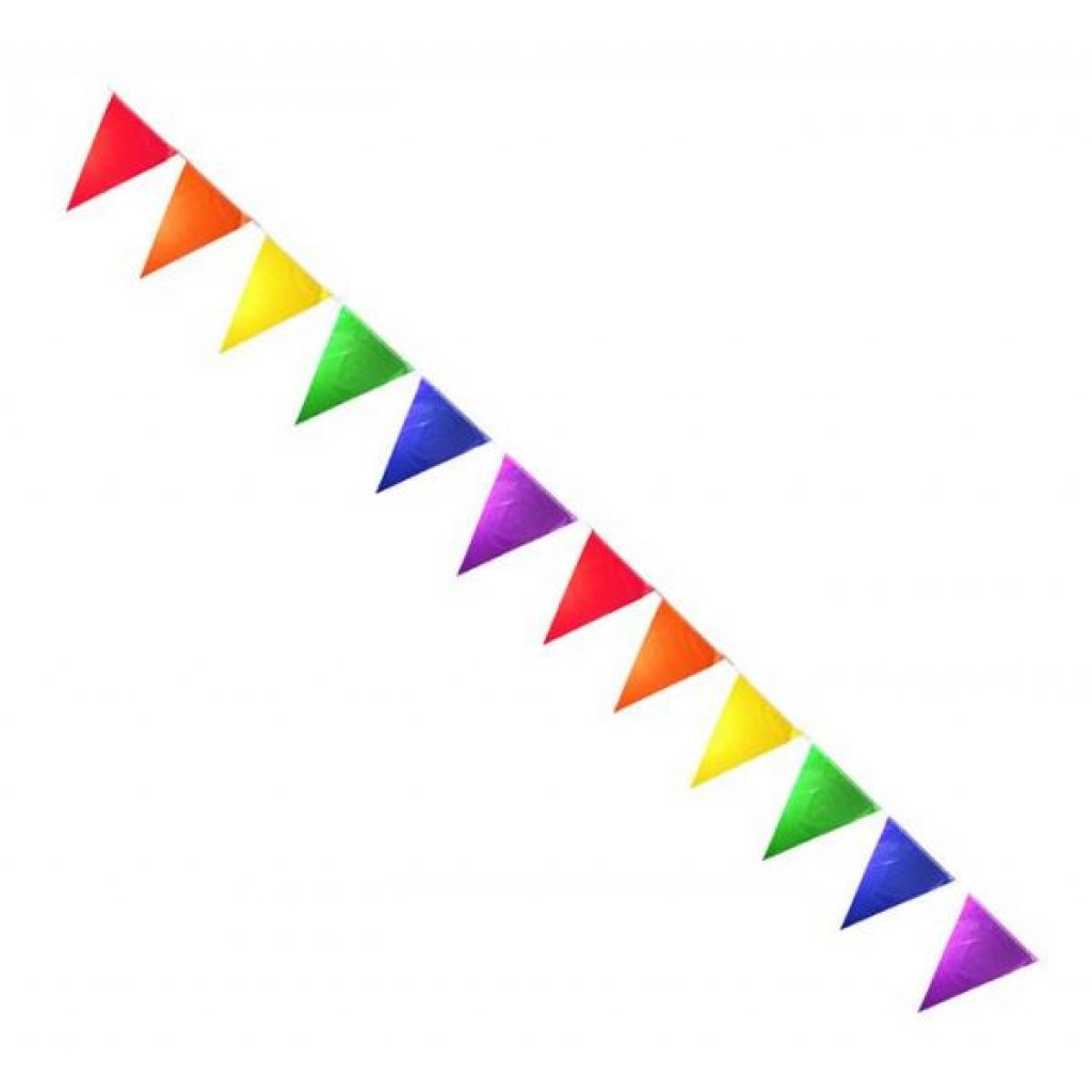Gaysentials Rainbow Solid Pennants Decoration 12 feet - Phs International