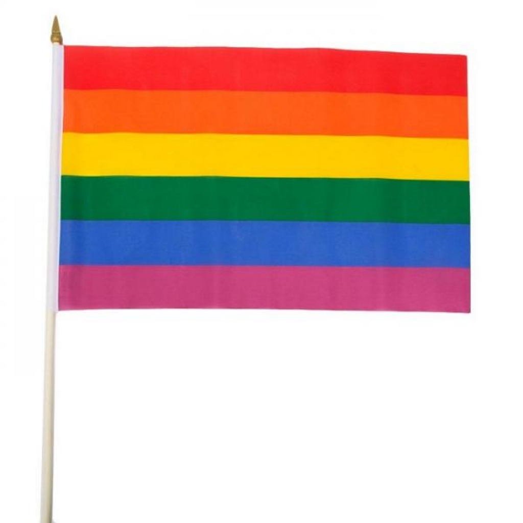 Gaysentials Rainbow Stick Flag 4 inches by 6 inches - Phs International