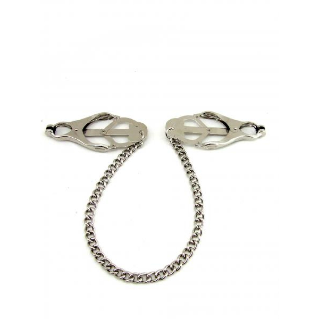M2M Nipple Clamps Jaws With Chain Chrome - Phs International