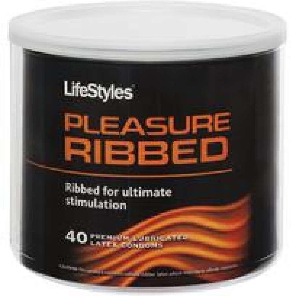 Lifestyles Pleasure Ribbed Latex Condoms 40 Pieces Bowl - Paradise Products
