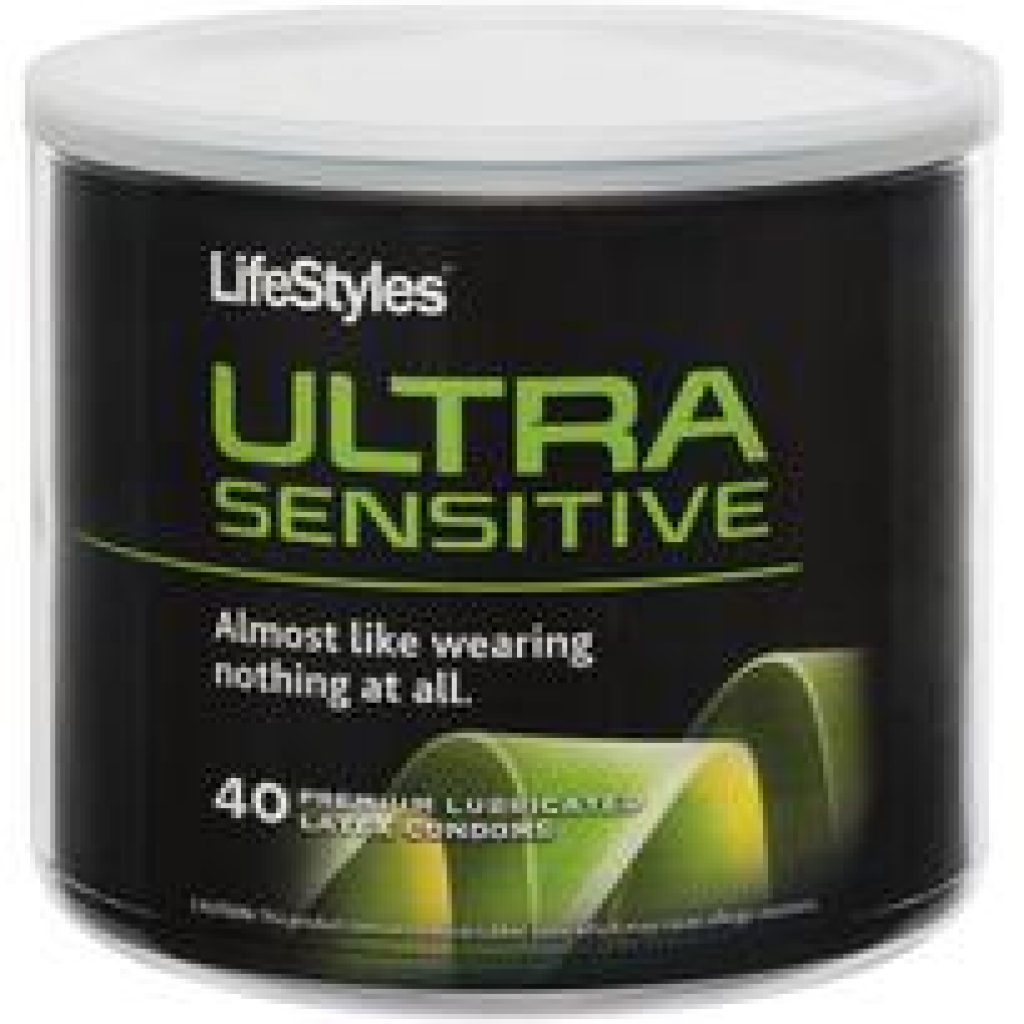 Lifestyles Ultra Sensitive Latex Condoms 40 Pieces Bowl - Paradise Products