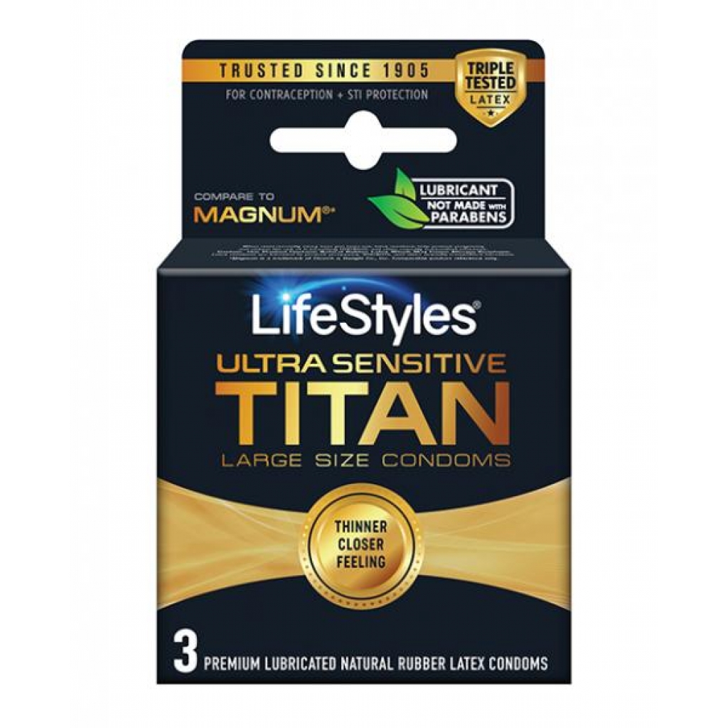 Lifestyles Ultra Sensitive Titan 3pk - Paradise Products