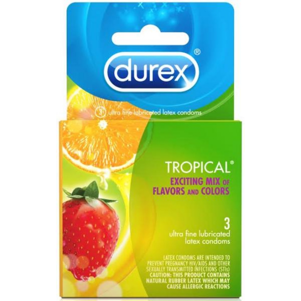 Durex Tropical 3 Pack Latex Condoms - Paradise Marketing