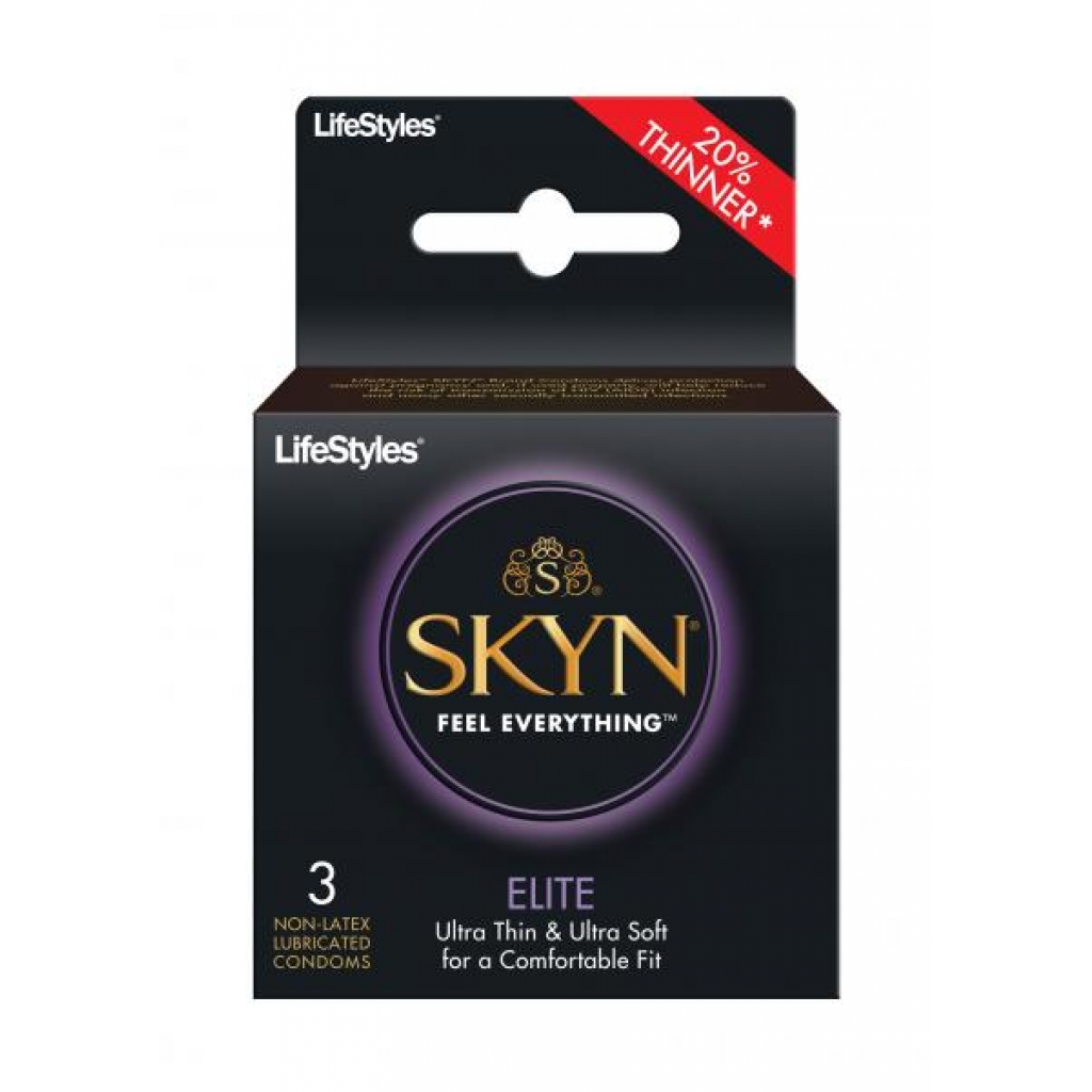 Lifestyles Skyn Elite 3 Pack Non-Latex Lubricated Condoms