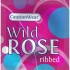 Wild Rose Ribbed Lubricated Condoms 3Pk