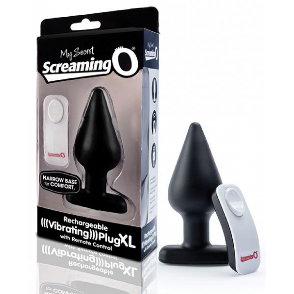 Screaming O My Secret Plug Remote Vibrating XL Black - Screaming O