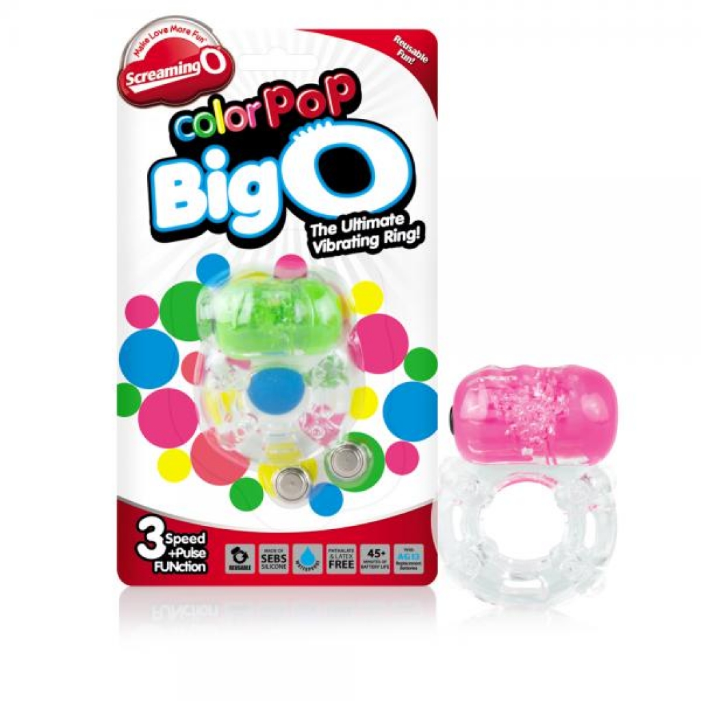 Color Pop Big O Vibrating Ring Assorted - Screaming O