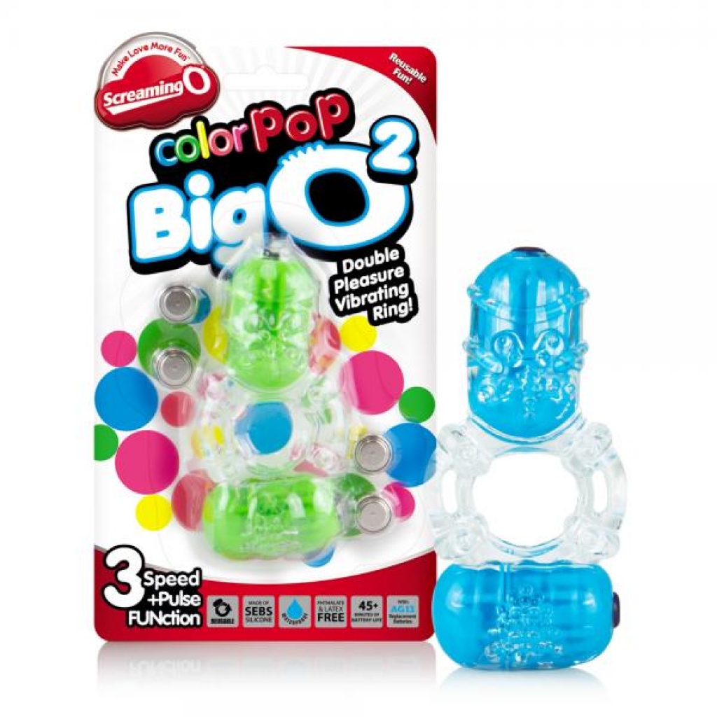 Color Pop Big O2 Double Ring Assorted Colors - Screaming O