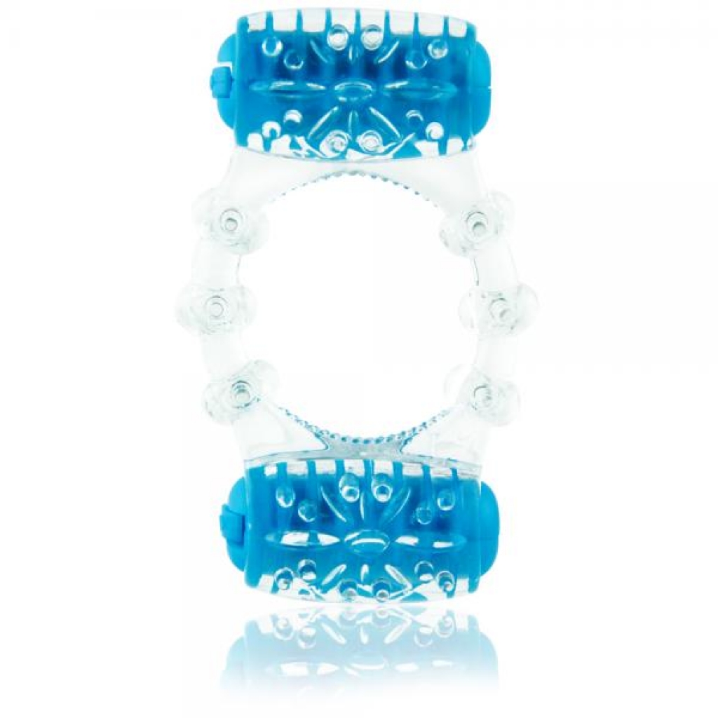 Color Pop Quickie Two O Blue Vibrating Ring - Screaming O