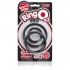 Ringo Pro X3 Black 3 Silicone Cock Rings - Screaming O